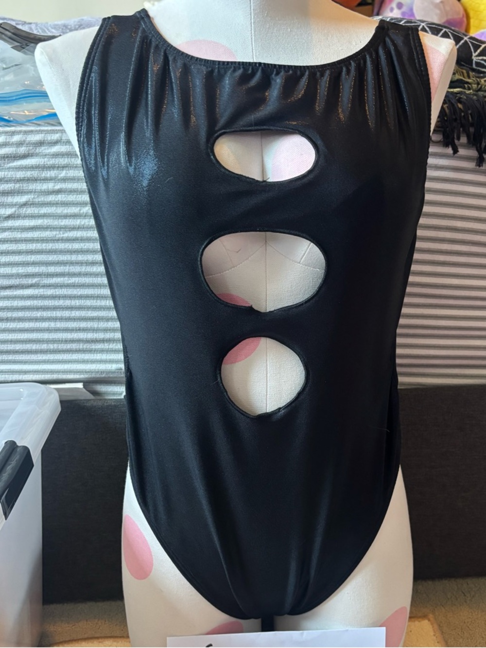 Black Cutout One-Piece Bodysuit